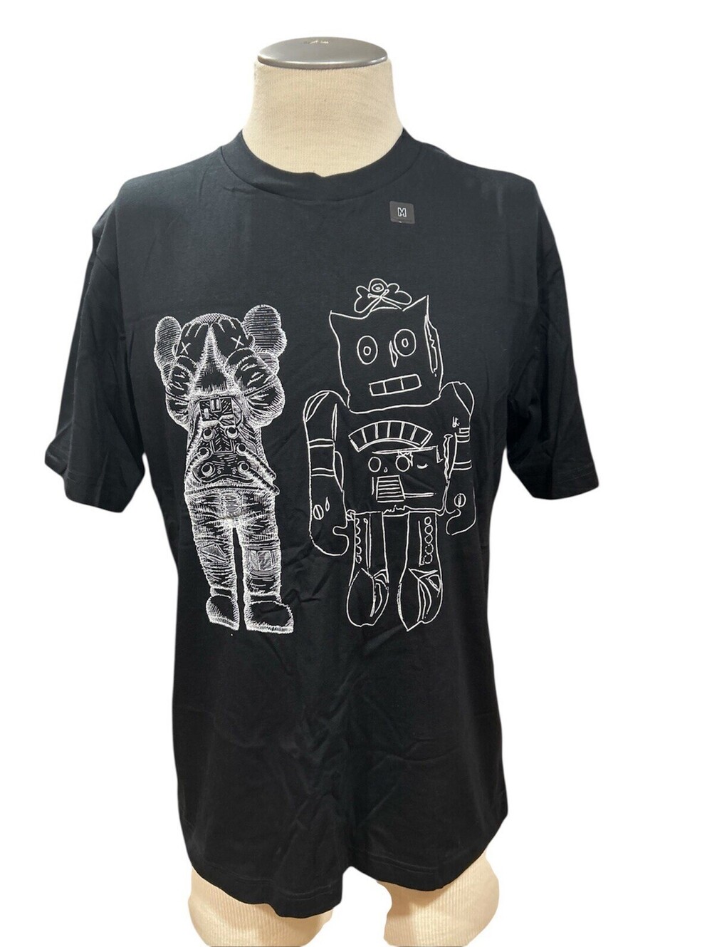 KAWS + Warhol Uniqlo UT graphic Mens T Shirts M Black Short Sleeves
